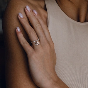 03-00-0073 Кольцо "Лотос" (Ag 925)-1