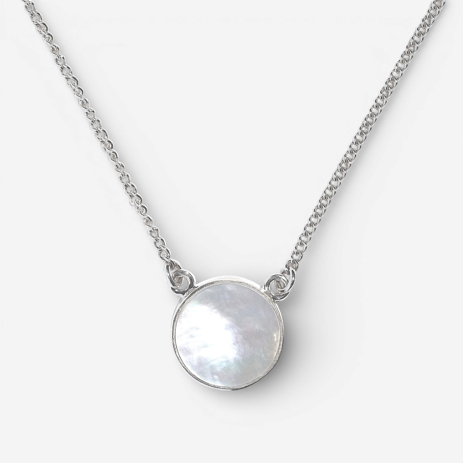 01-00-0688 Колье с круглым перламутром (12мм) (Ag 925)-1