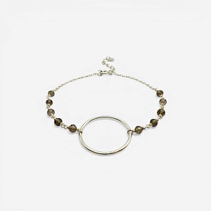 02-00-0763 Браслет бесконечность с лабродаритом (Ag 925)-1