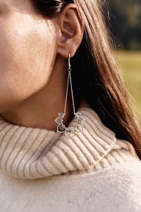 04-00-0316 Серьги Флеш цветок (Ag 925)-3