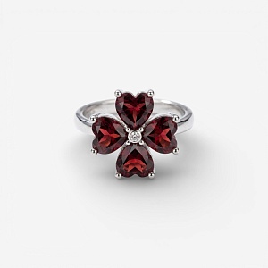 03-00-0661 Кольцо "Klever rouge" (Ag 925)-1