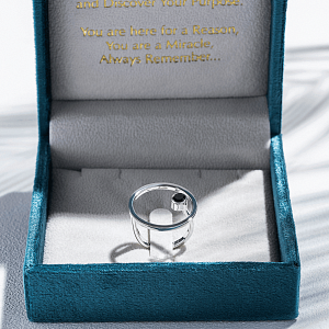 03-00-0013 Кольцо Сфера с чёрным цирконом (Ag 925)-6