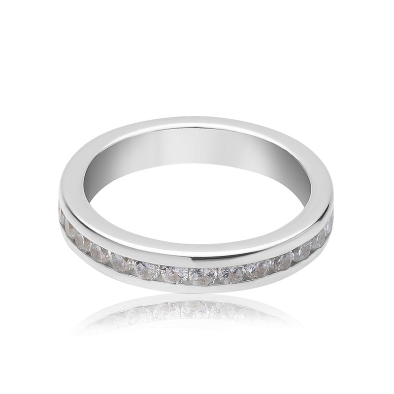 03-00-0433 Кольцо с дорожкой белых цирконов (Ag 925)