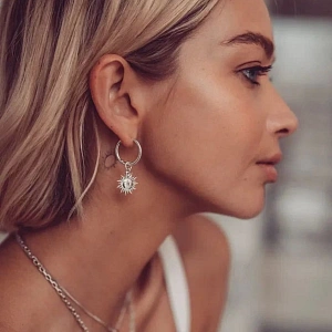 04-00-0273 Подвеска на серьгу Солнце (Ag 925)-2