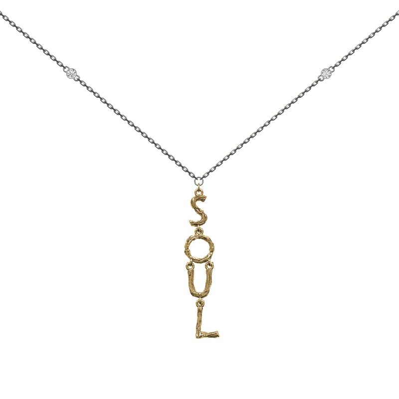 09-00-0169 Галстук Soul с позолотой и топазами (Ag 925)