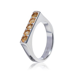 03-00-0634 Кольцо "Сияй" с цитрином (Ag 925)-1