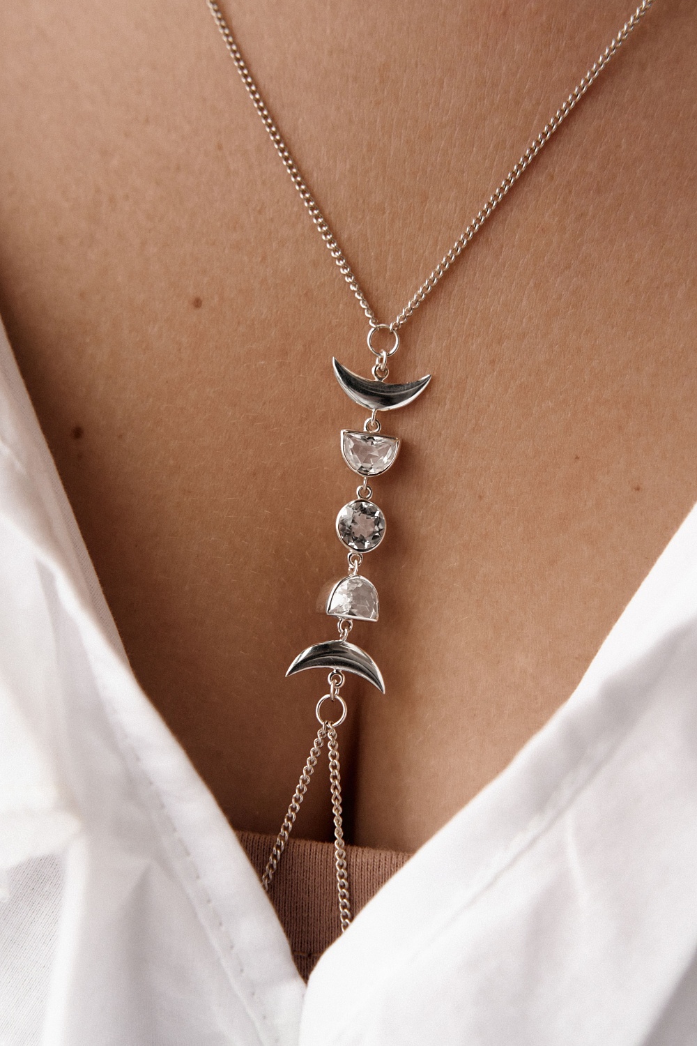 01-00-0364 Бодичейн лунный цикл (горный хрусталь) (Ag 925)-2