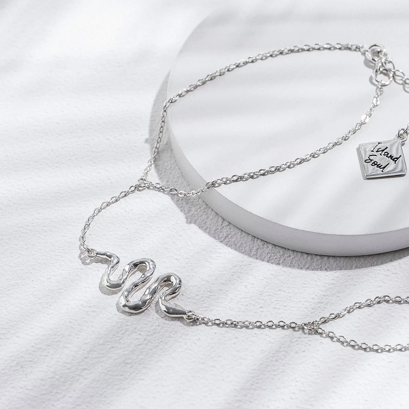 02-00-0502 Слейв-браслет со змеей (Ag 925)