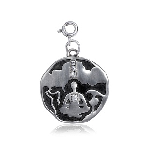 01-00-0602 Подвеска  "В потоке" на карабине (Ag 925)-1