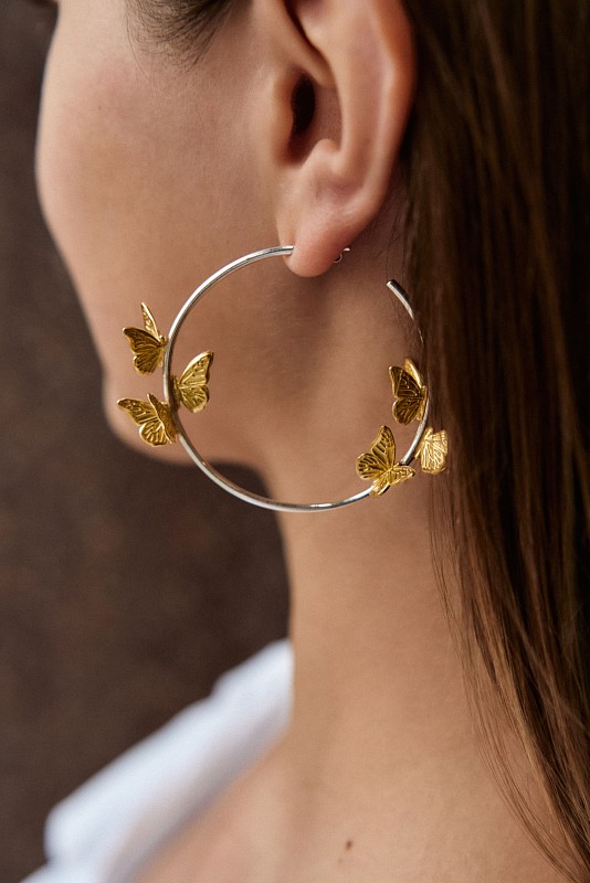 04-00-0790 Серьги-кольца "Весна" (Ag 925)