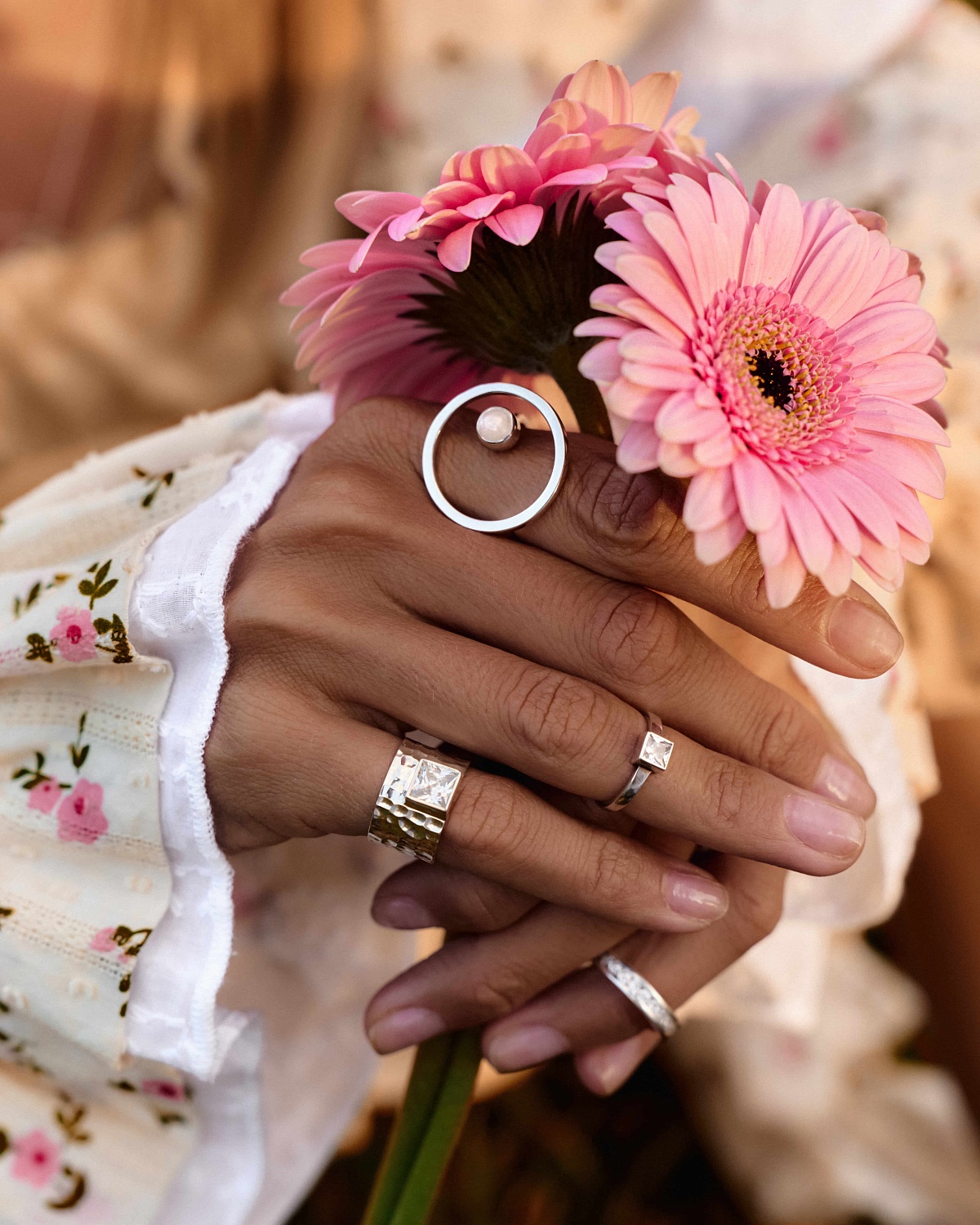 03-00-0291 Кольцо Сфера с розовым кварцем (Ag 925)-4