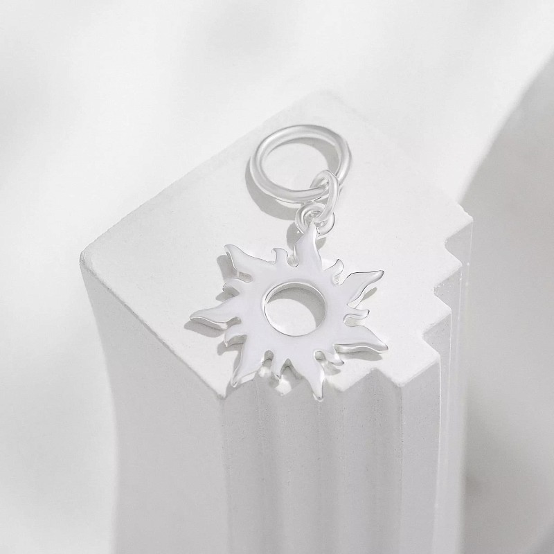 04-00-0465 Подвеска на серьгу Солнце в серебре (Ag 925)
