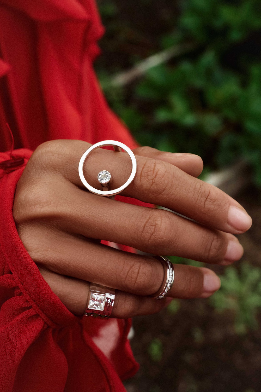 03-00-0285 Кольцо Сфера c белым топазом (Ag 925)-2