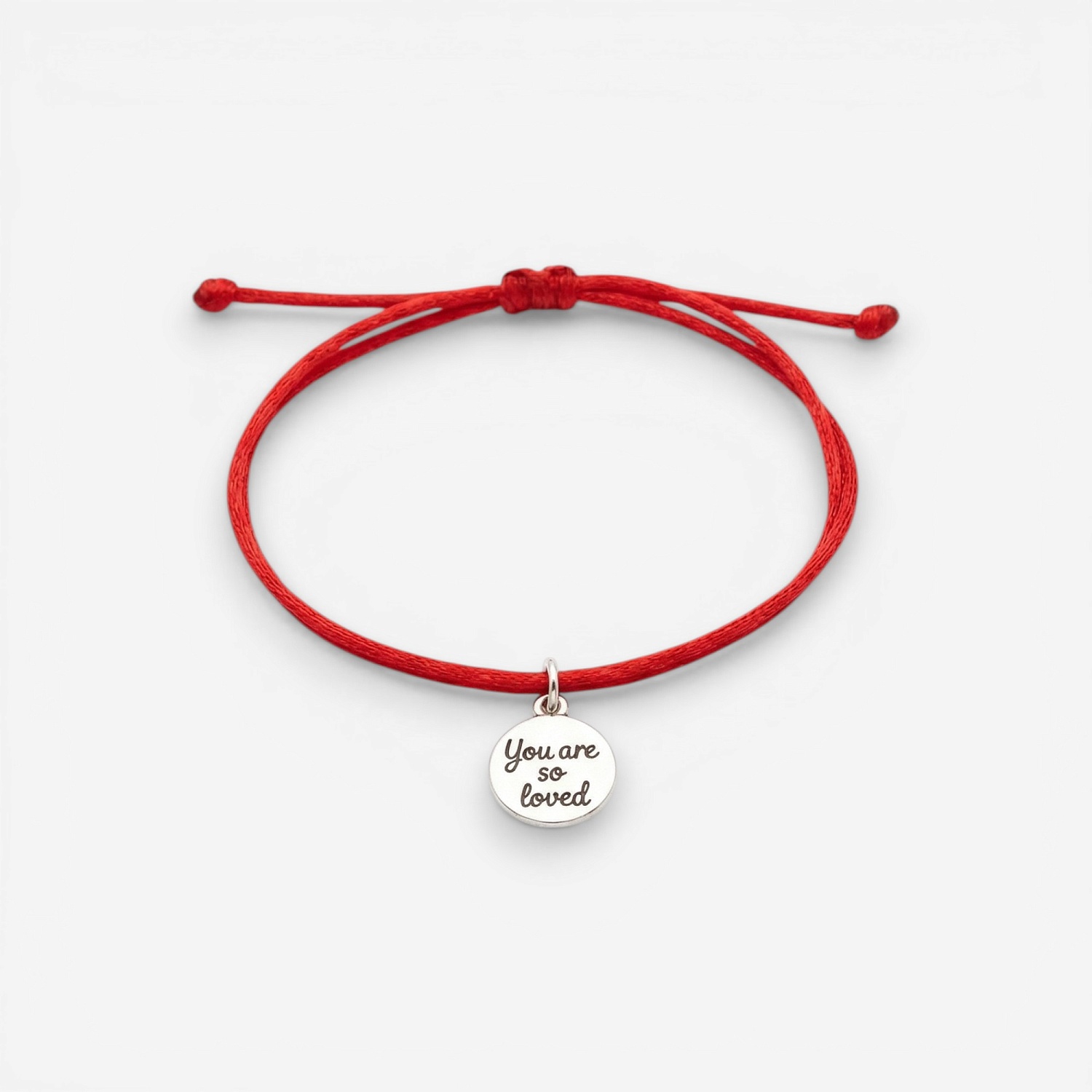 02-00-0700 Браслет IS на красной нитке (YouAreSoLoved) (Ag 925)-1