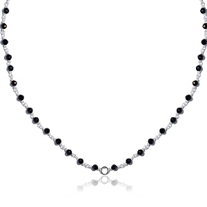 09-00-0003 Колье "Добавь смысл" с ониксом (Ag 925)-1