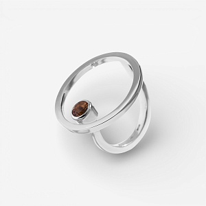 03-00-0296 Кольцо Сфера с цитрином (Ag 925)-1