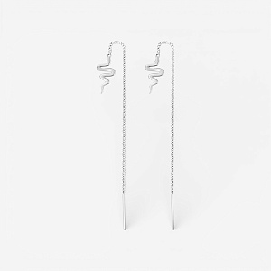 04-00-0332 Серьги-подвески Змея (Ag 925)-1