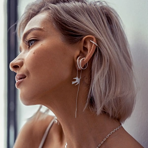 04-00-0233 Серьга Кафф V-образный (Ag 925)-4