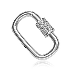 01-00-0734 Карабин Maillon с цирконием (Ag 925)-1