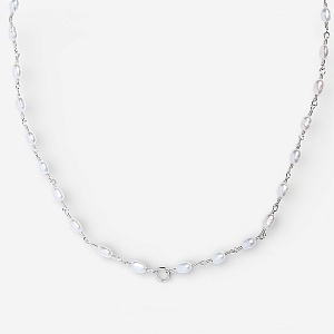 09-00-0004 Колье "Добавь смысл" с жемчугом (Ag 925)-1