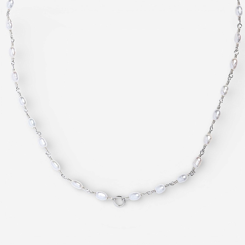 09-00-0004 Колье "Добавь смысл" с жемчугом (Ag 925)