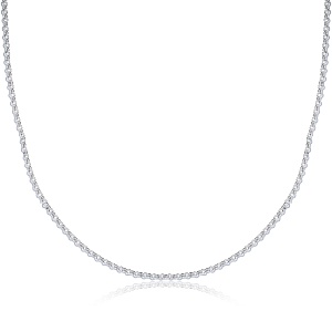 09-10-0760 Колье плетения Ролло (60см) с удлинением  (Ag 925)-1