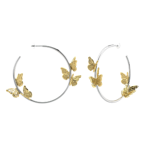 04-00-0790 Серьги-кольца "Весна" (Ag 925)-1