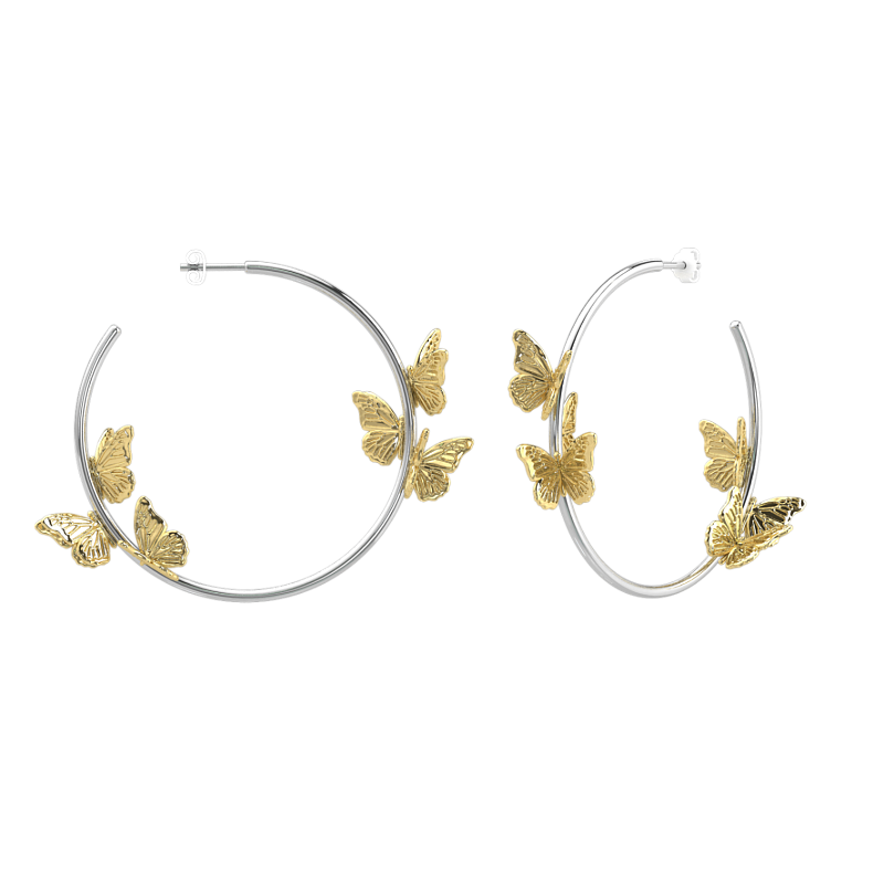 04-00-0790 Серьги-кольца "Весна" (Ag 925)