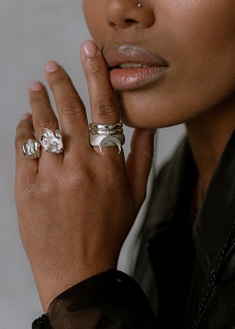 03-00-0521 Кольцо Half Moon (Ag 925)-3