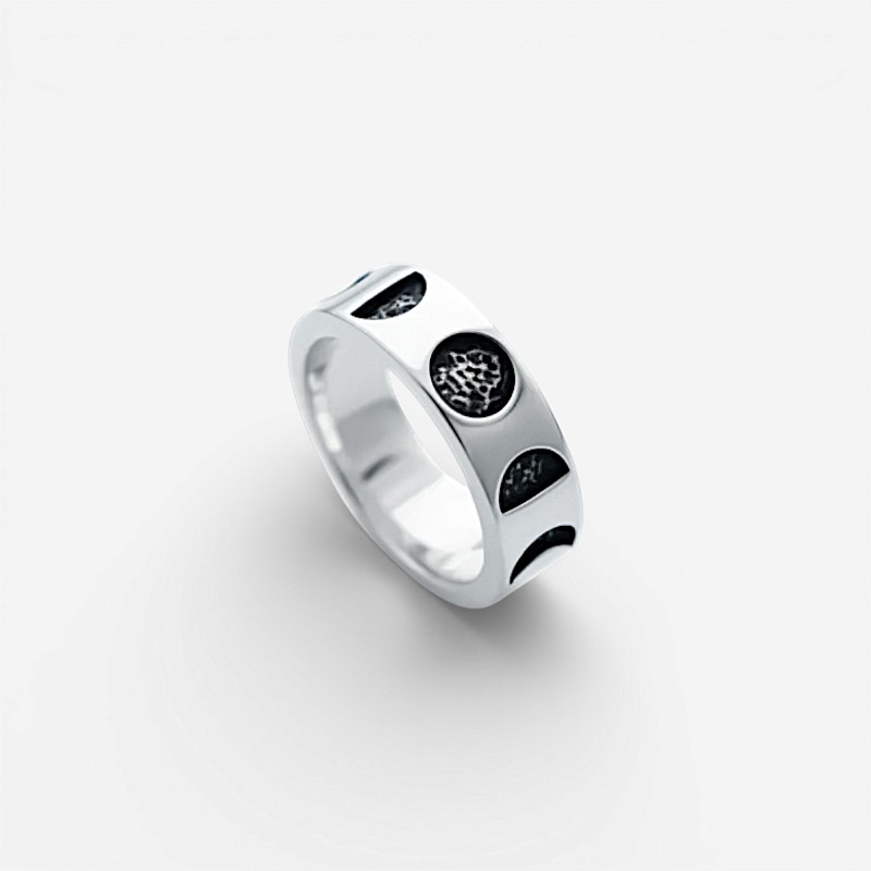 03-00-0084 Кольцо с фазами Луны (мужское) (Ag 925)