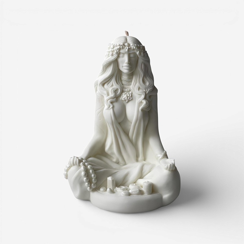 55-00-0709 Свеча "Медитация" большая белая (15 см)