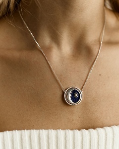 09-00-0025 Колье двустороннее "Sun and Moon" (Ag 925)-3