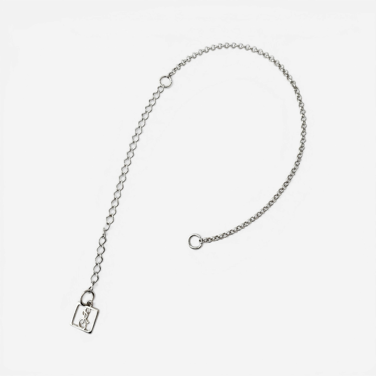 01-00-0559 Цепочка на карабин Rollo (левая) (Ag 925)-1