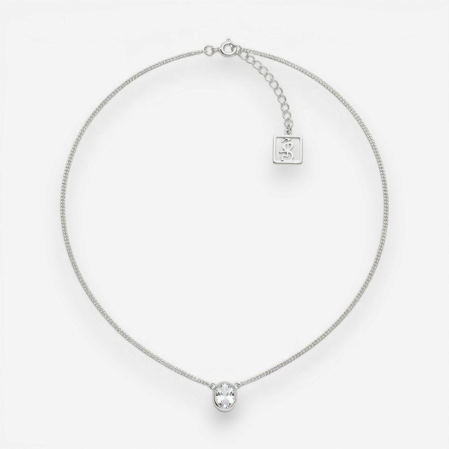 09-00-0103 Подвеска с овальным камнем (Ag 925)-1