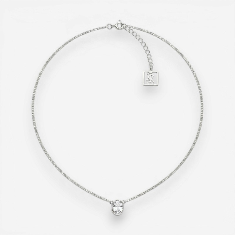 09-00-0103 Подвеска с овальным камнем (Ag 925)