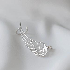 04-00-0245 Серьга кафф Крыло правое (Ag 925)-3