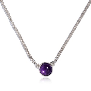 01-00-0207 Подвеска с аметистом (маленький круг) (Ag 925)-1