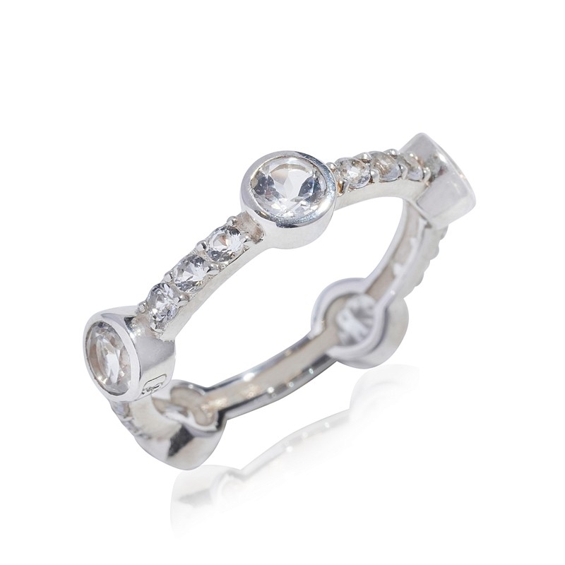 03-00-0608 Кольцо с топазами  Happiness (Ag 925)