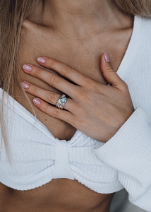 03-00-0457 Кольцо-механизм с овальным топазом Sky фасет и белым топазом (Ag 925)-5