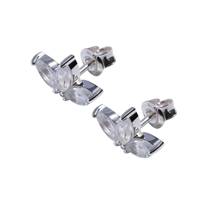 04-00-0787 Пусеты "Трехлистник" (Ag 925)