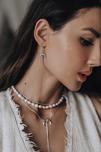 04-00-0330 Серьги-подвески с Луной (Ag 925)-2