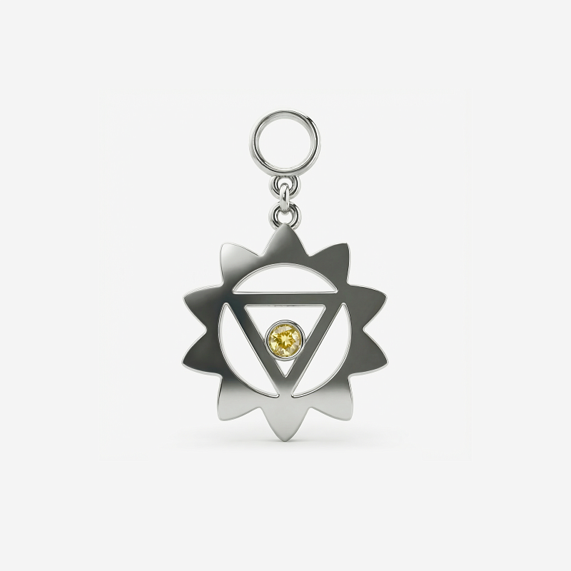 09-00-0056 Подвеска на серьгу с чакрой «Манипура» (Ag 925)