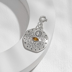 01-00-0600 Подвеска Sacral moon (на карабине) (Ag 925)-2