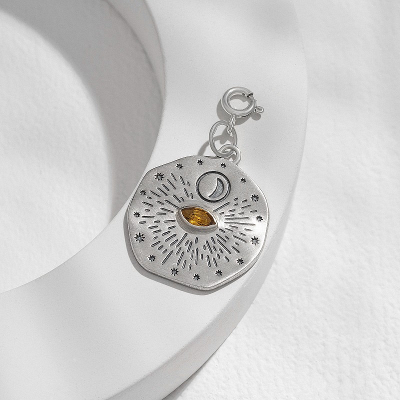 01-00-0600 Подвеска Sacral moon (на карабине) (Ag 925)