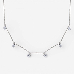 01-00-0146 Чокер Дождик цирконов (Ag 925)-1