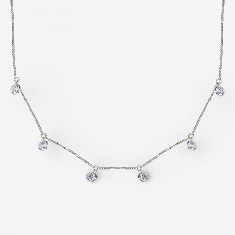 01-00-0146 Чокер Дождик цирконов (Ag 925)