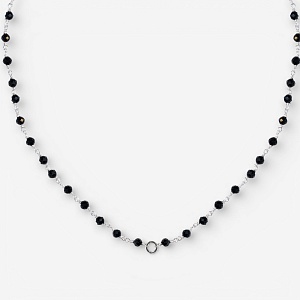 09-00-0003 Колье "Добавь смысл" с ониксом (Ag 925)-1