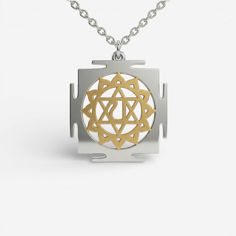 09-00-0066 Колье с чакрой "Анахата" (Ag 925)