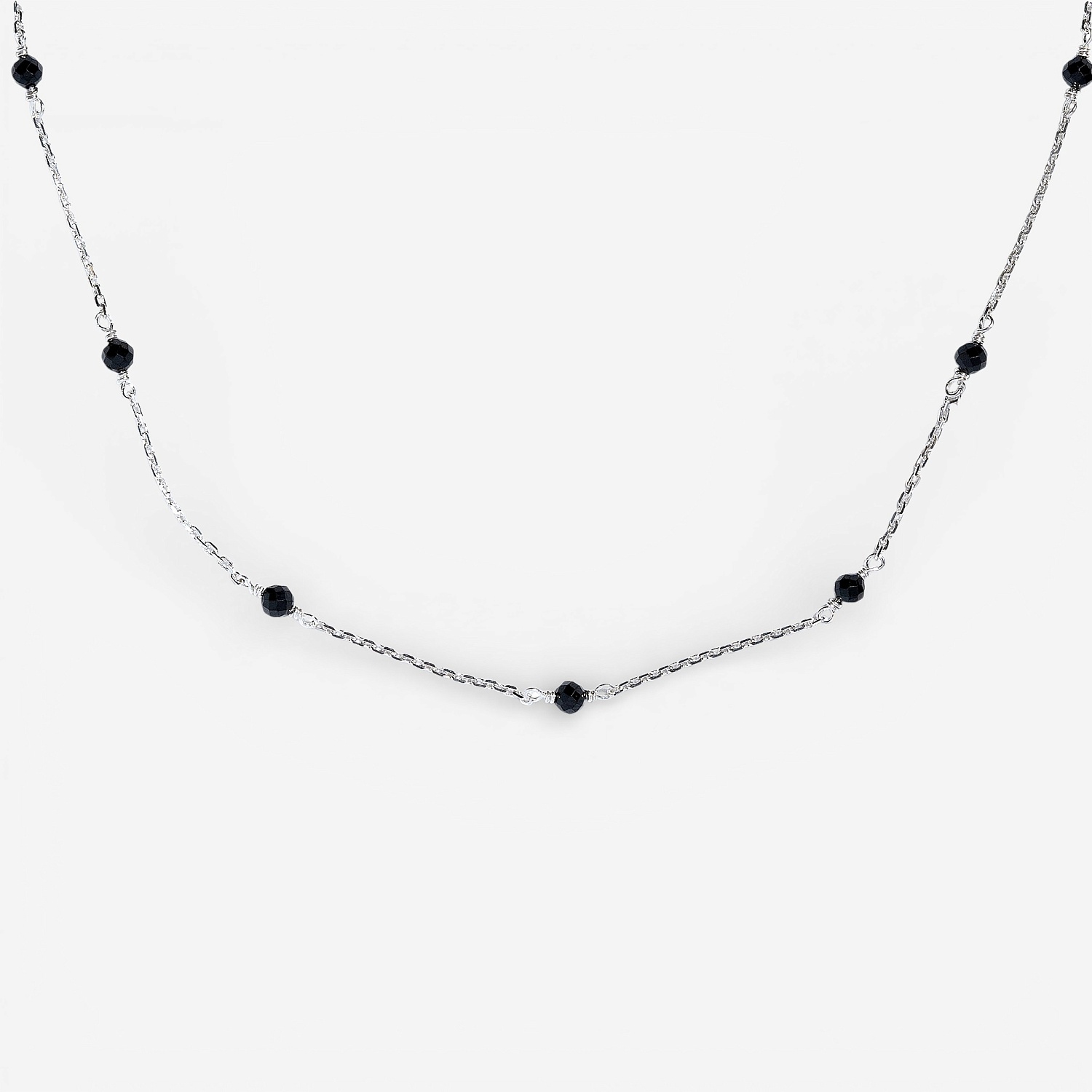 09-00-0030 Колье со шпинелью фасет (Ag 925)-1