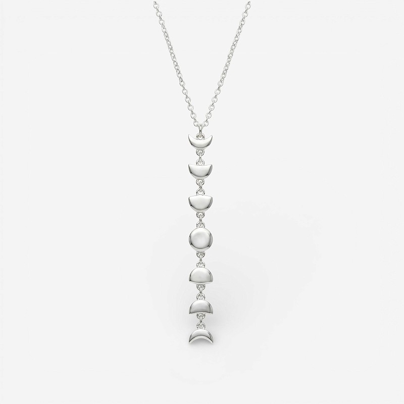 01-00-0366 Колье Фазы луны (Ag 925)